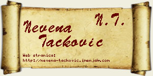 Nevena Tacković vizit kartica